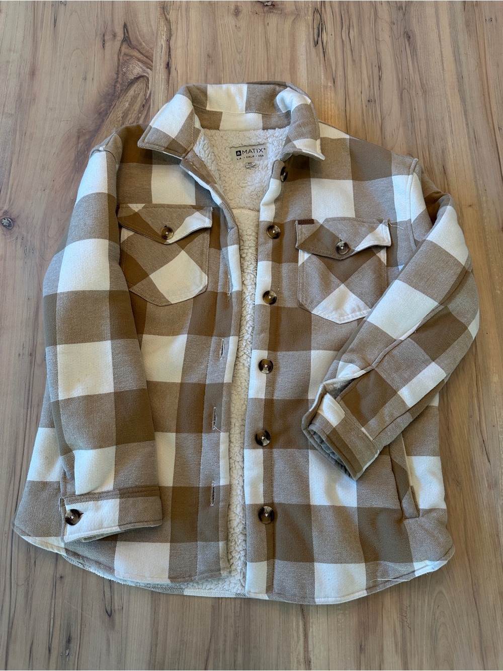 Matix Medium Sherpa Lined Button Up Sweater